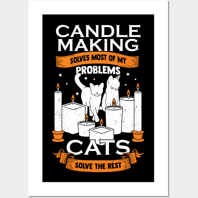 Candle Making Cat Lover Gift Wall Art by Dolde08